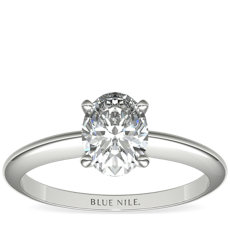 Classic Four Claw Solitaire Engagement Ring in Platinum